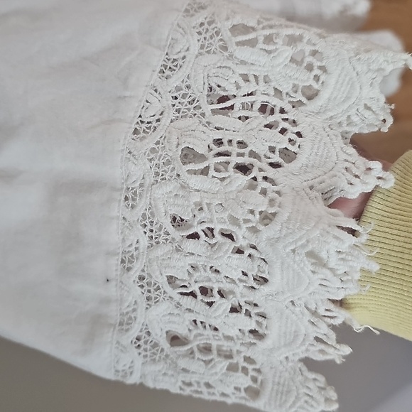 ULLA POPKEN Crochet Tunic A Line Top White Size 12 - 14 Boho Rare! - Picture 6 of 9